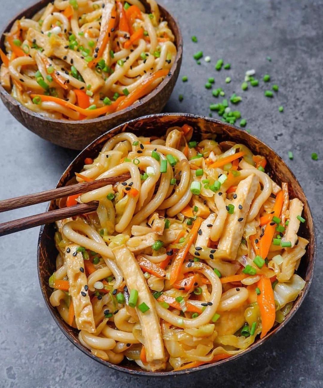 Sweet and Spicy Udon Noodle Stir-Fry