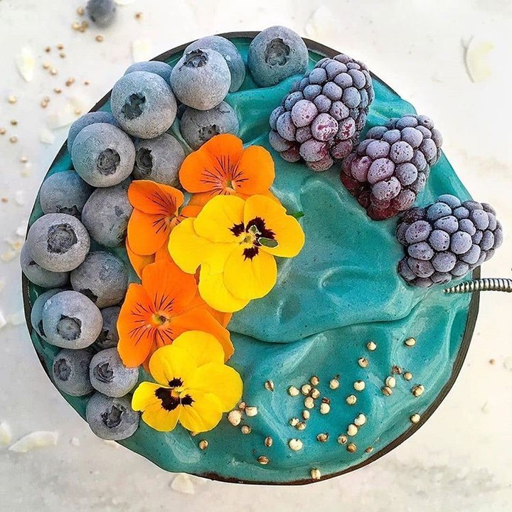 Blue Matcha Banana Smoothie Bowl