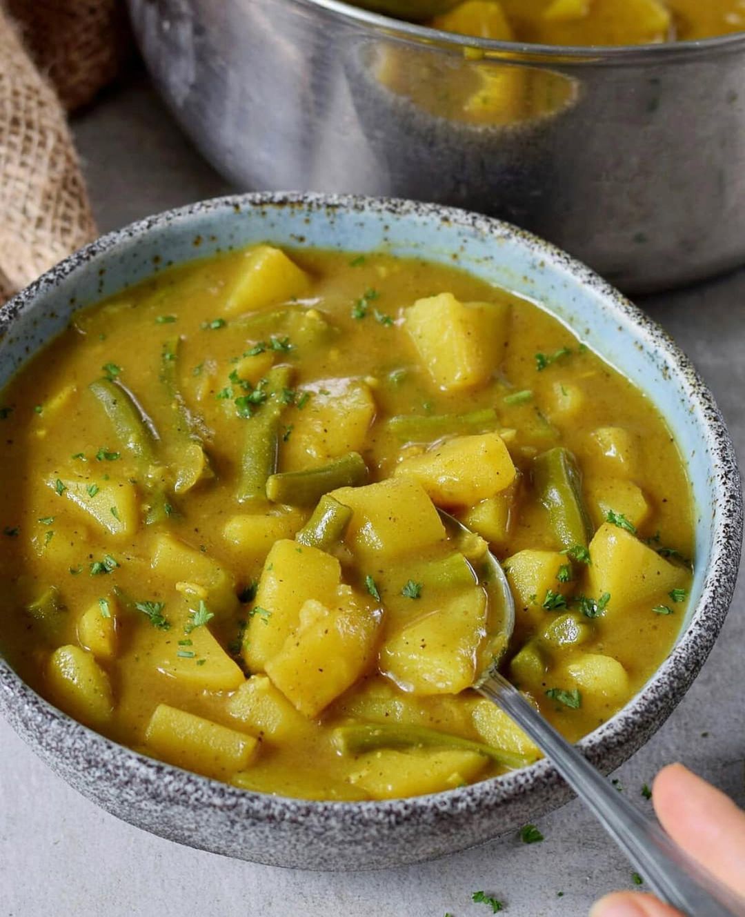 Vegan Potato and Green Bean Curry