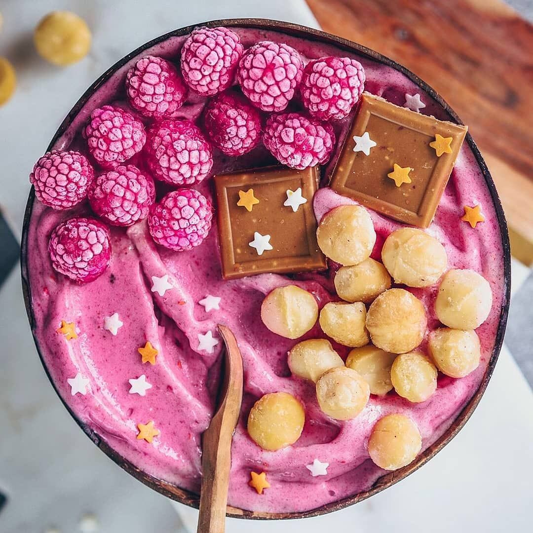 Italian Gelato Style Raspberry Nicecream Bowl