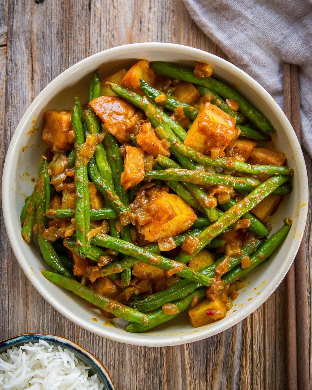 Potato and Green Beans Dry Curry
