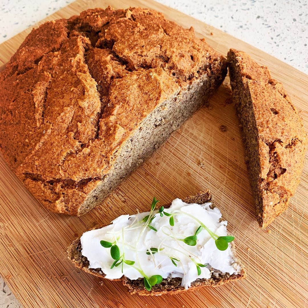 Protein Bread with Lentils and Flax Seeds