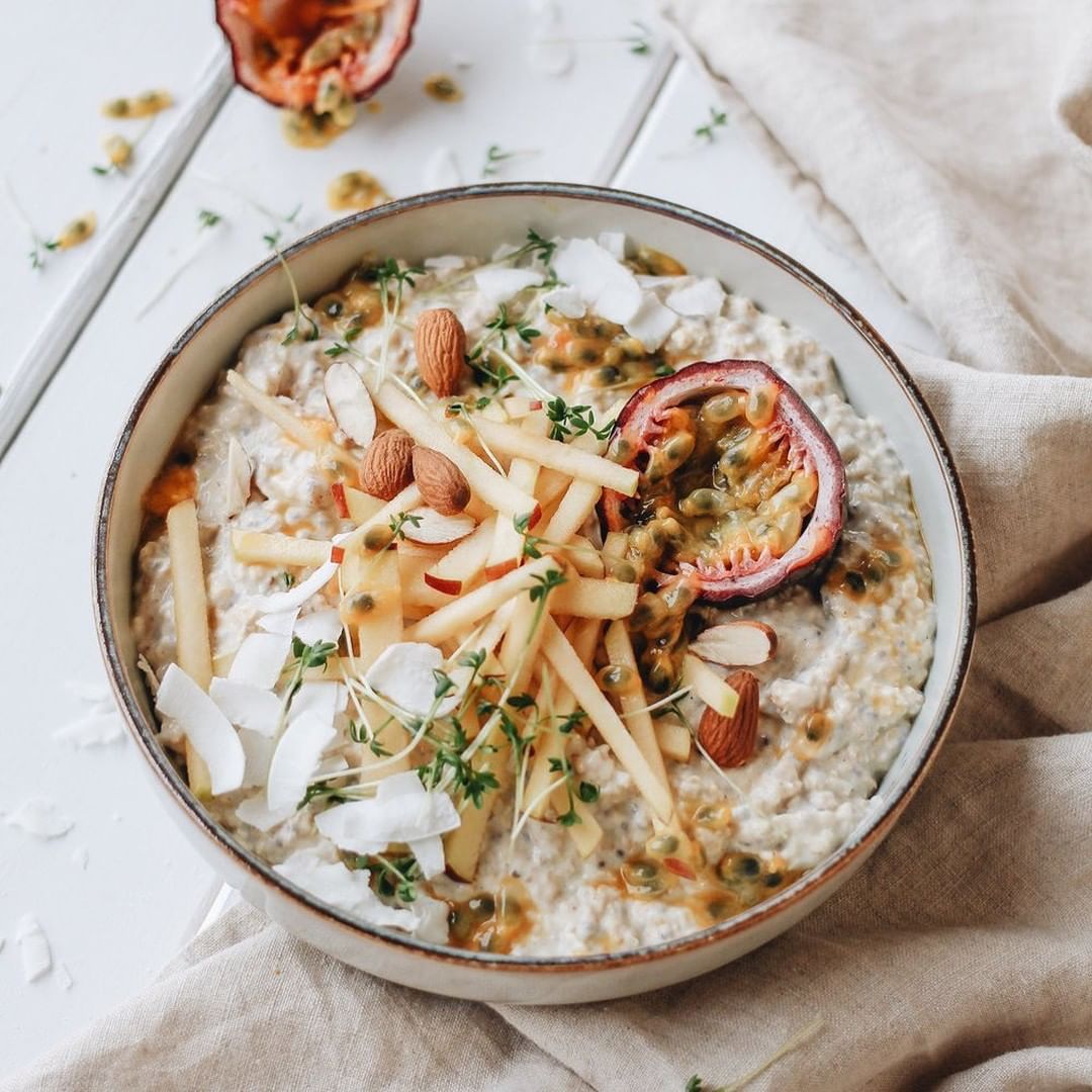 Lime Infused Coconut Oats Breakfast Bowl