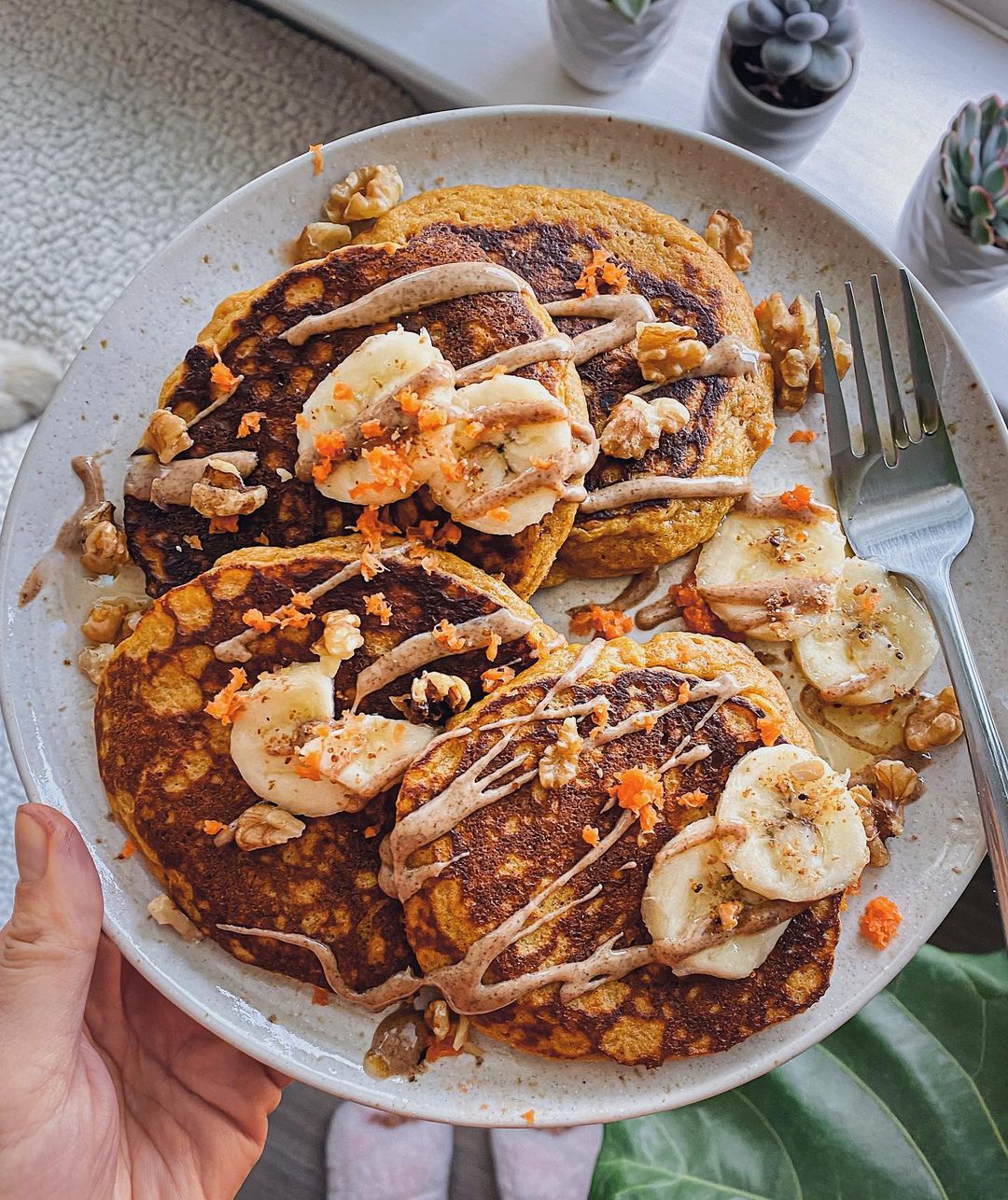 Paleo Carrot Cake Pancakes Delight