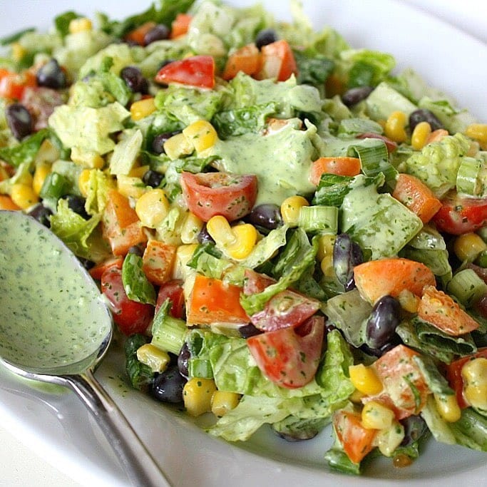 Southwestern Chopped Salad with Cilantro-Lime Dressing