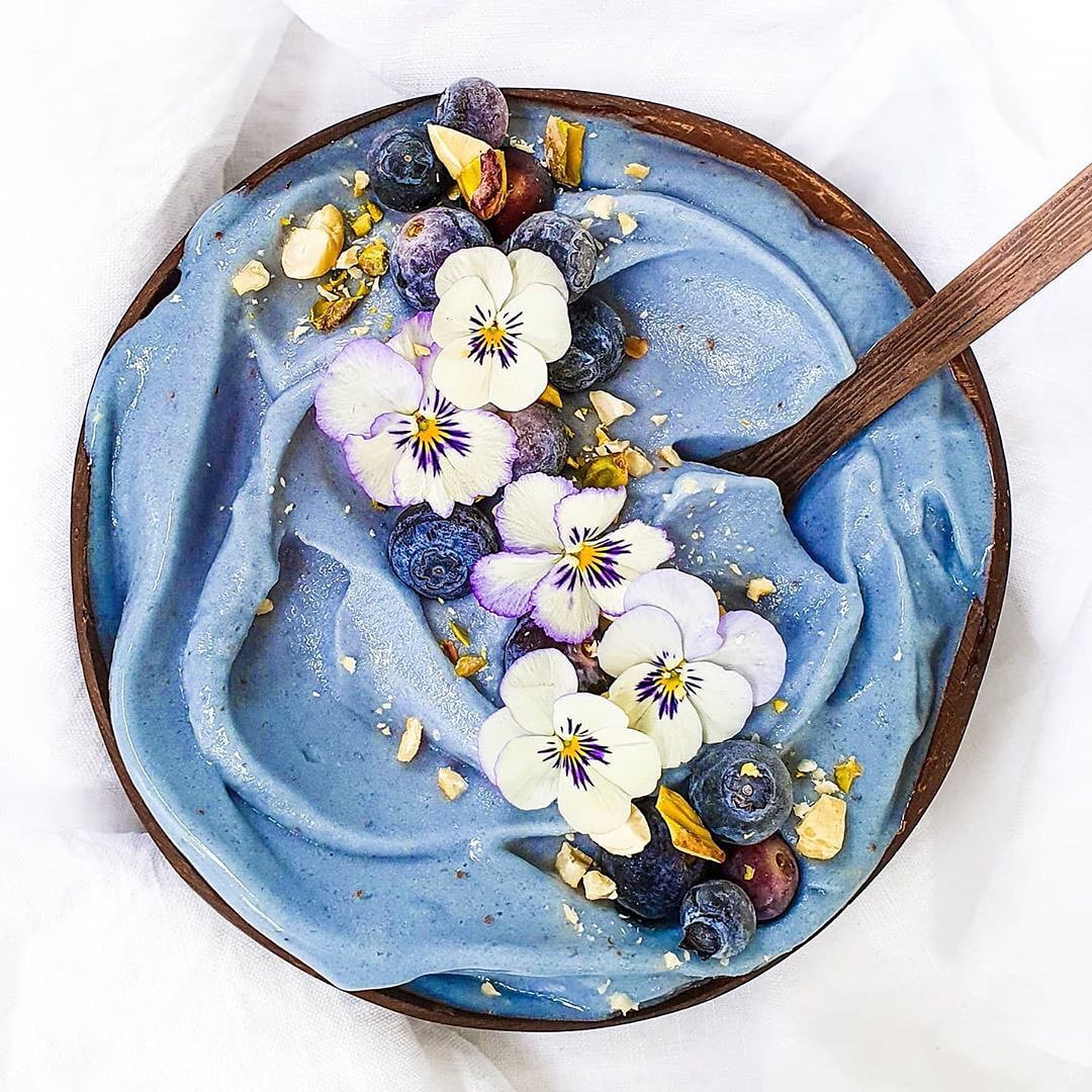 Blue Vanilla Banana Nicecream Bowl