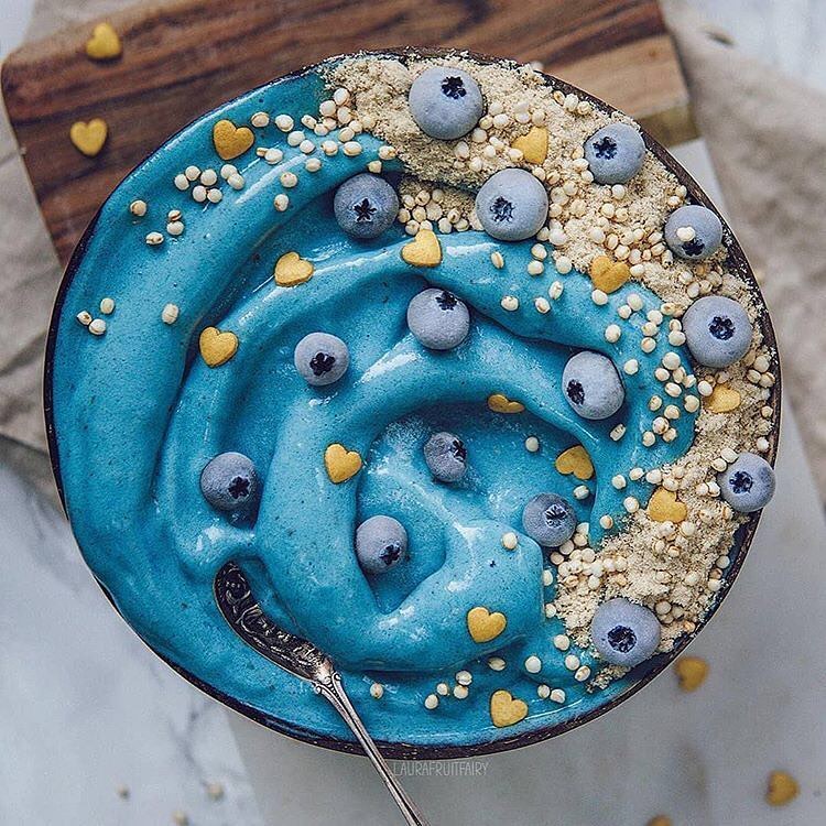 Blue Spirulina Banana Nicecream Bowl