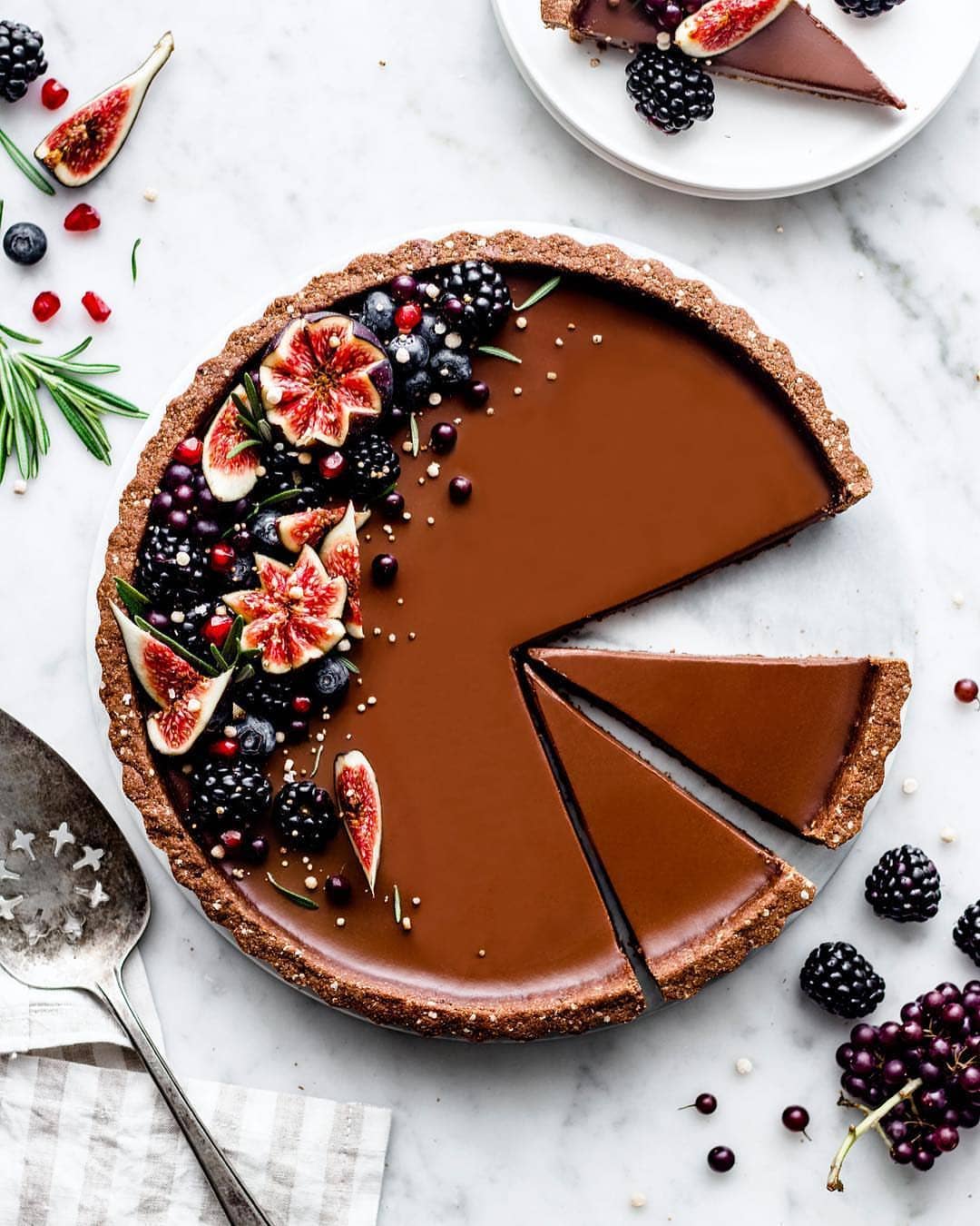 Vegan Chocolate Panna Cotta Tart