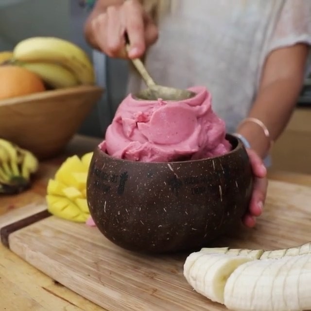 Sweet Creamy Strawberry Vanilla Vegan Ice Cream