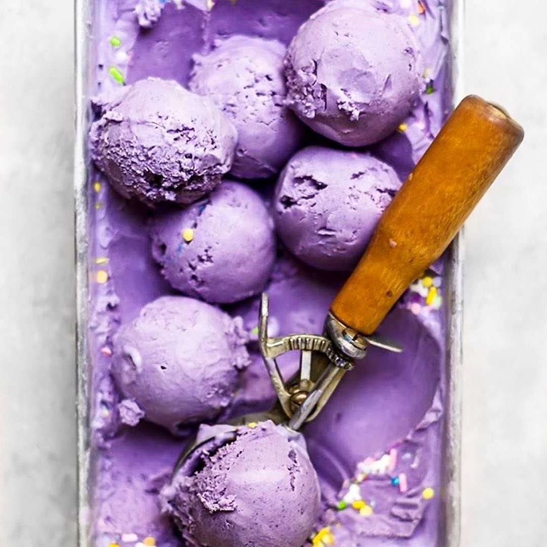 Vegan Blueberry Vanilla Maple Ice Cream