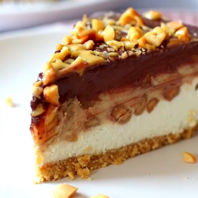 Vegan Snickers Ice Cream Cake