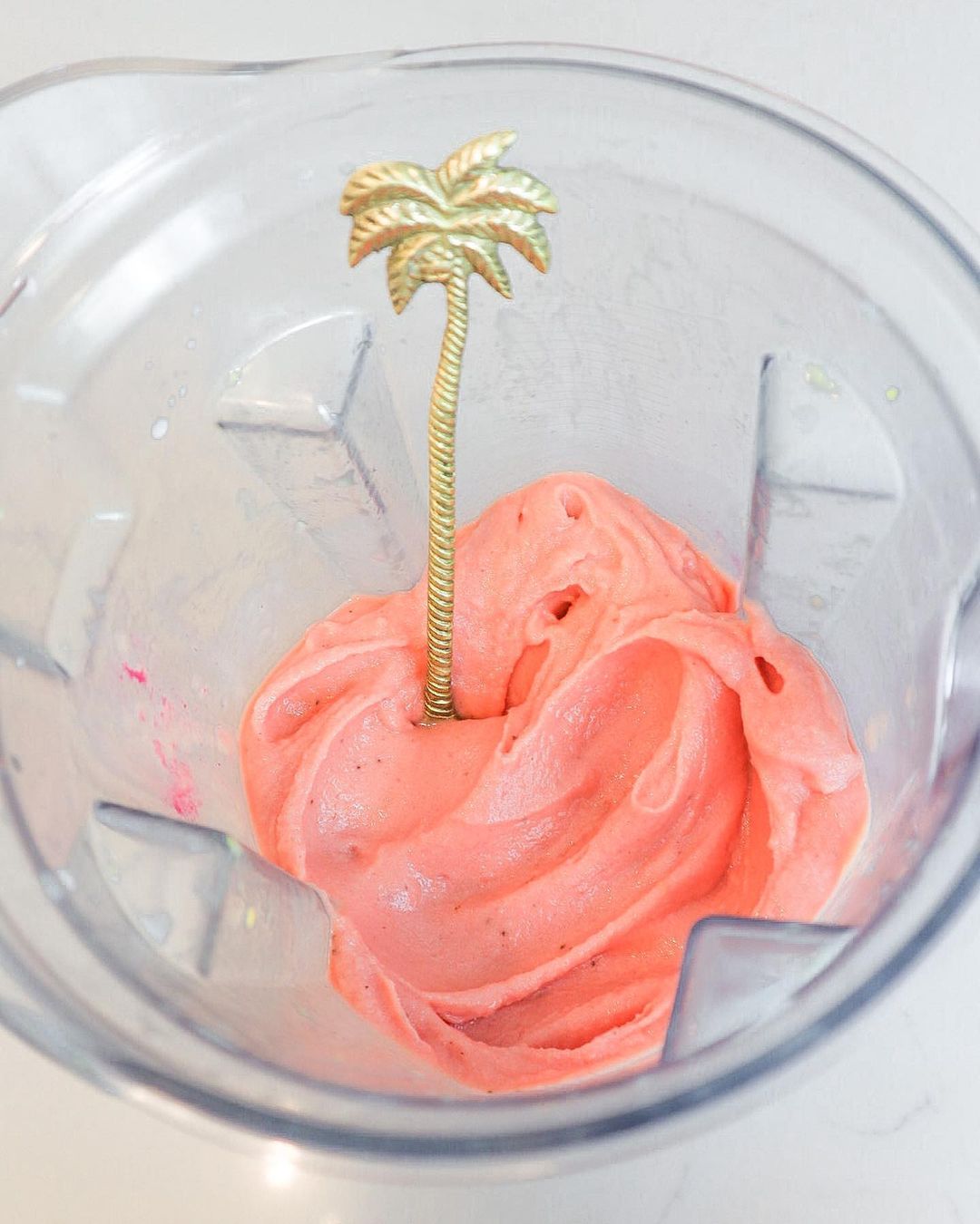 Pink Pitaya Smoothie with Bananas and Mango