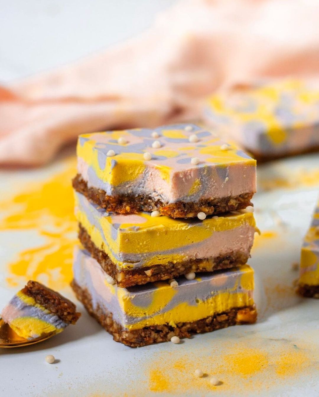 No Bake Easter Egg Cheesecake Bars
