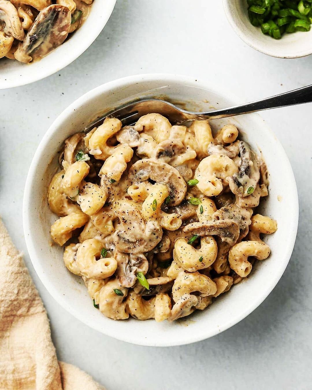 Creamy Vegan Stroganoff with Mushrooms and Pasta