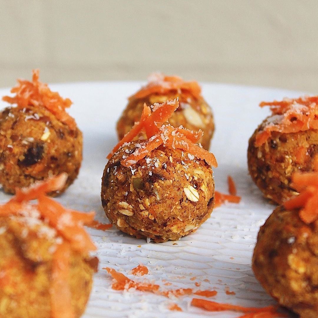 Healthy Carrot Cake Bliss Balls