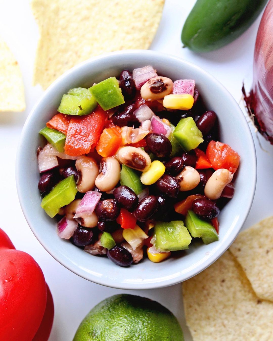 Fresh Black Eyed Pea Salsa with Lime Dressing