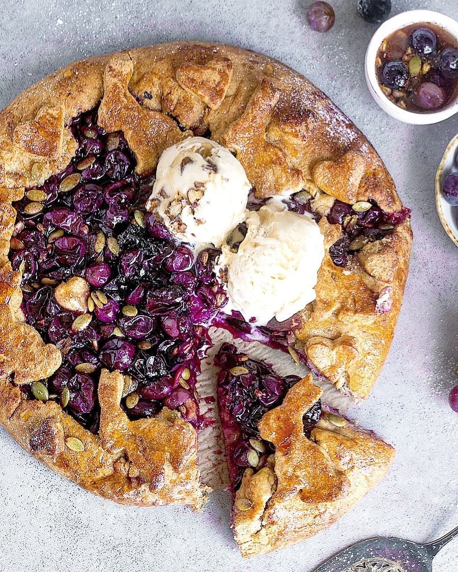 Simple Grape Galette with Spiced Filling
