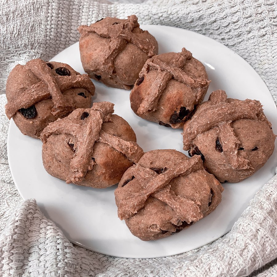 Protein Hot Cross Bun Scones