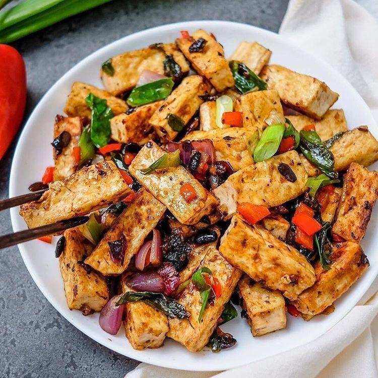 Stir-fried Black Bean Tofu