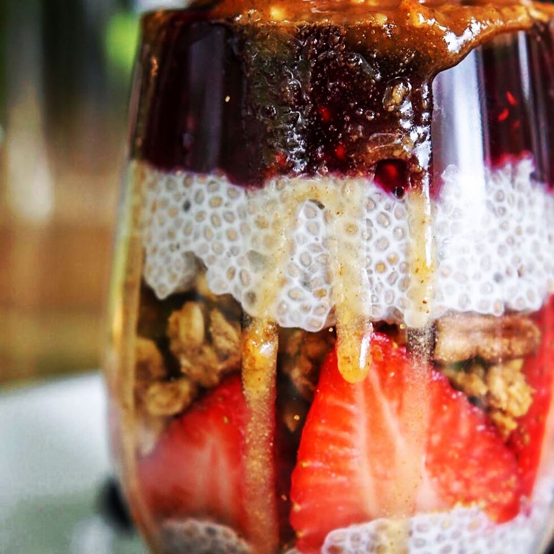 Healthy Chia Pudding Breakfast with Toppings