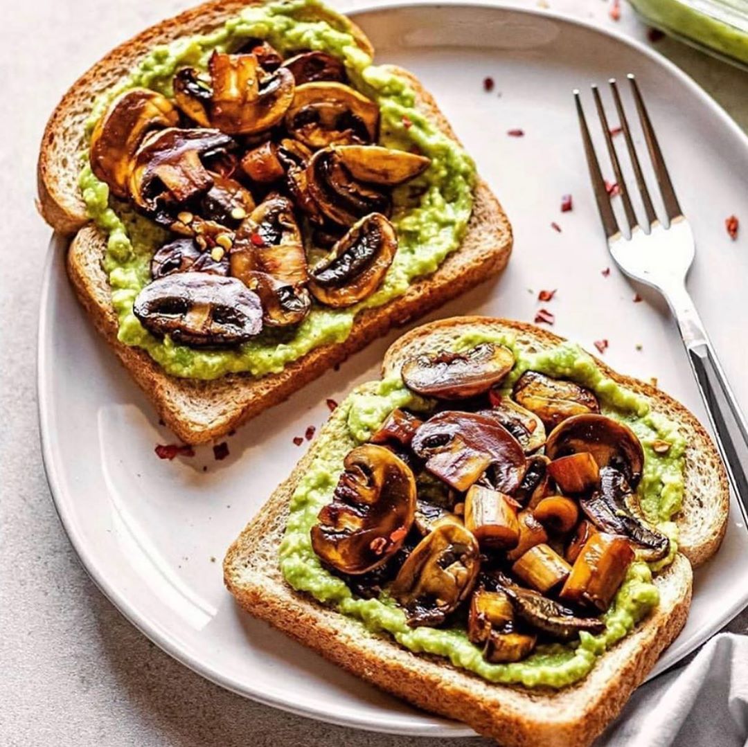 Avocado and Mushroom Toast