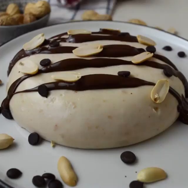 Delicious Peanut Butter Custard with Coconut and Vanilla