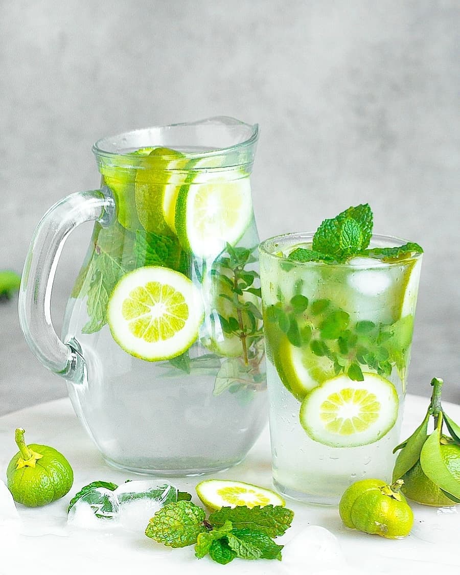Lime and Herb Infused Water