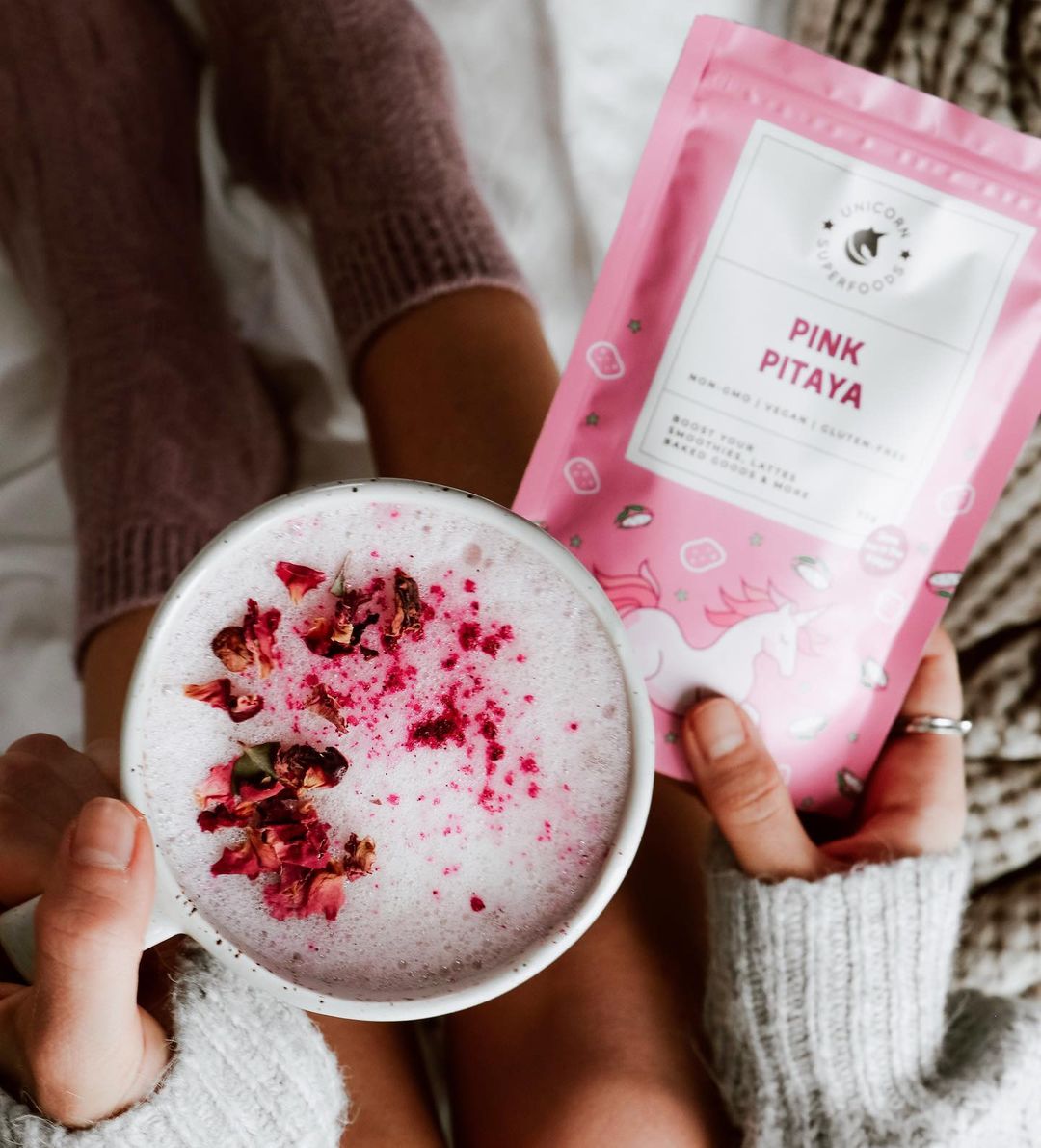 Warm Spiced Pink Pitaya Latte