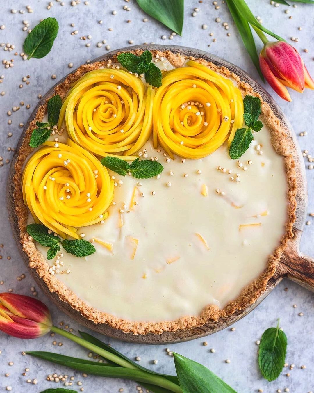 Vegan Mango Chocolate Tart Dessert