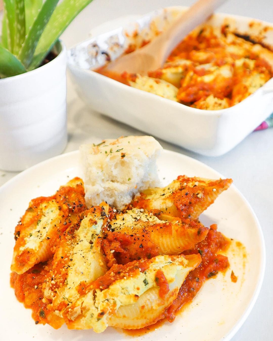 Vegan Ricotta Stuffed Pasta Shells