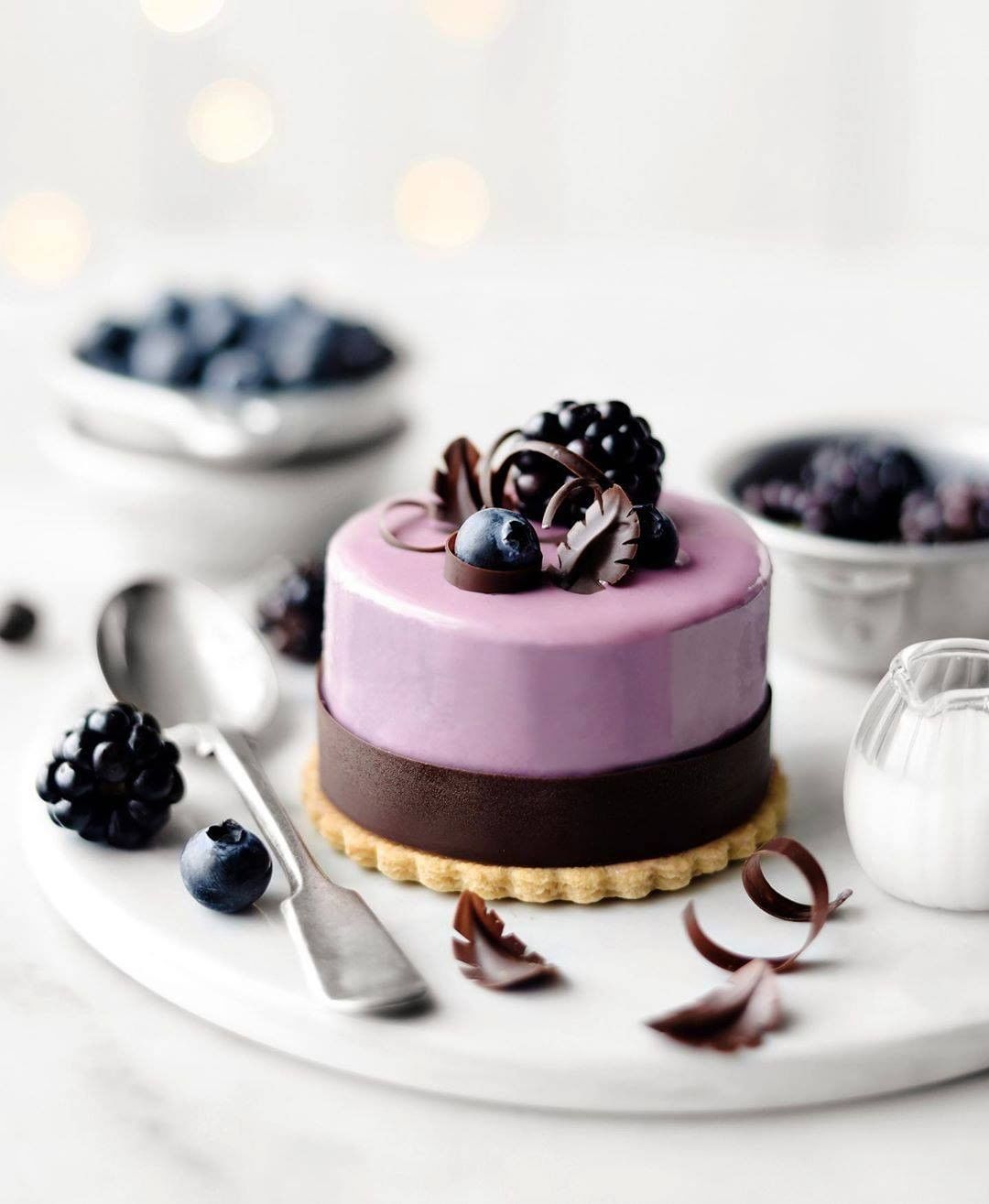 No-Bake Blackberry Blueberry Cheesecake