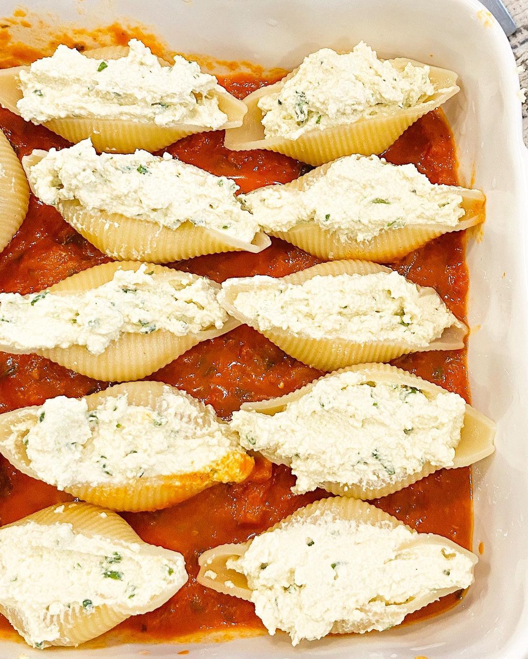 Vegan Ricotta Stuffed Pasta Shells