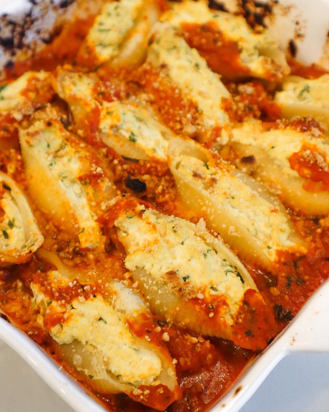 Vegan Ricotta Stuffed Pasta Shells