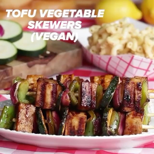 Vegan Tofu and Vegetable Skewers
