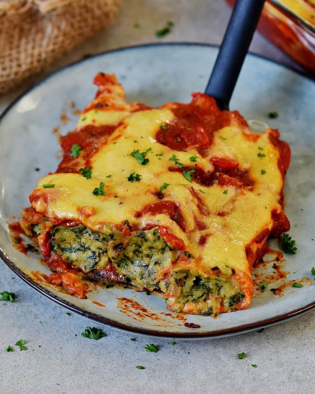 Vegan Spinach Ricotta Cannelloni