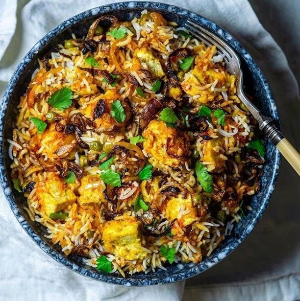 Vegan Tofu Bombay Biryani