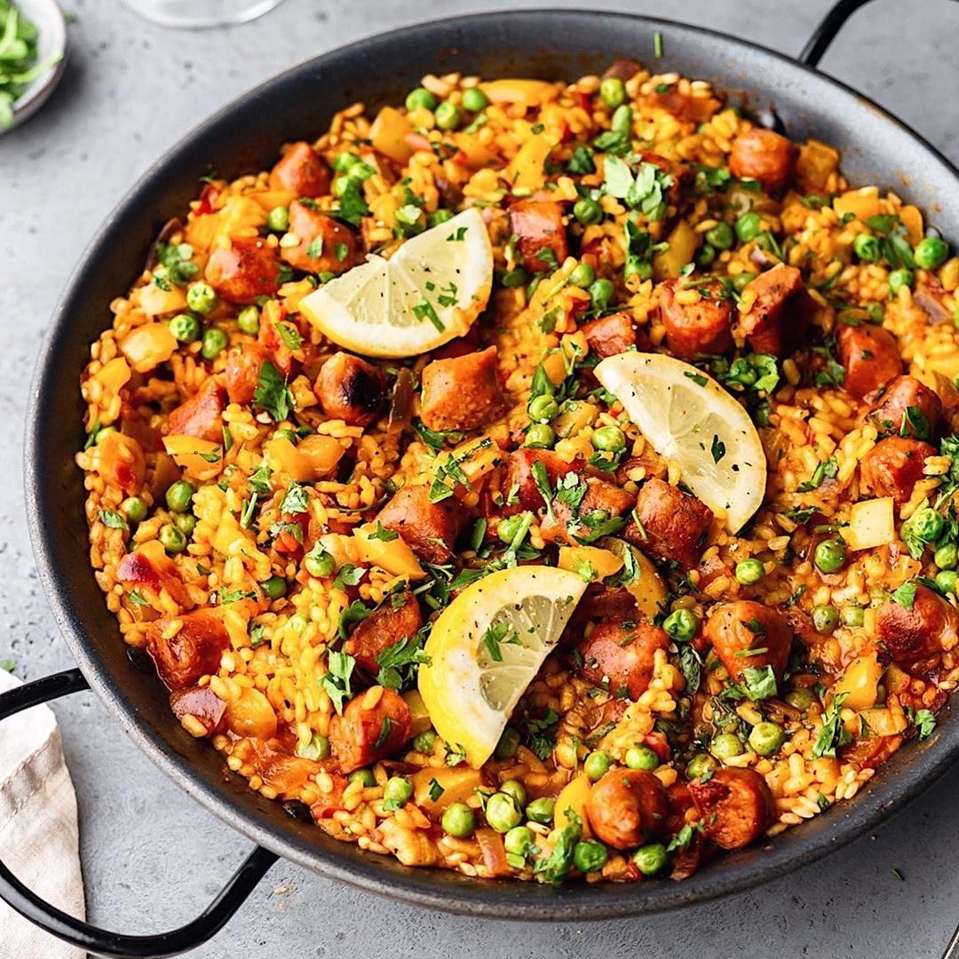 Vegan Chorizo and Vegetable Paella