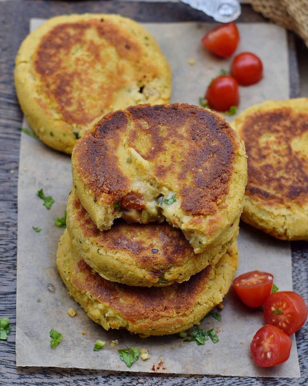 Vegan Cauliflower Patties with Chickpeas and Herbs