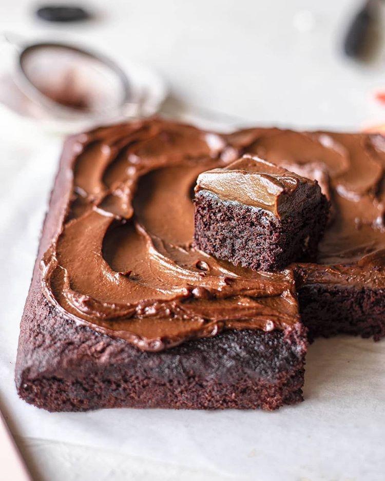Beetroot Brownies with Choc Avo Frosting