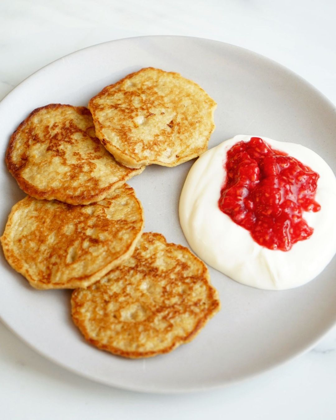 Banana and Apple Mini Pancakes