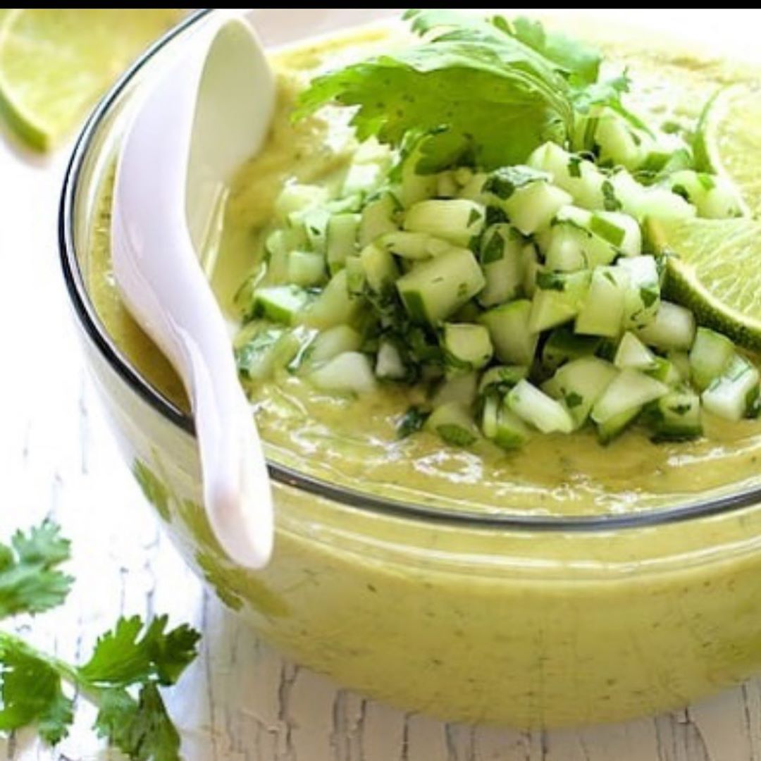Cucumber Avocado Gazpacho Soup