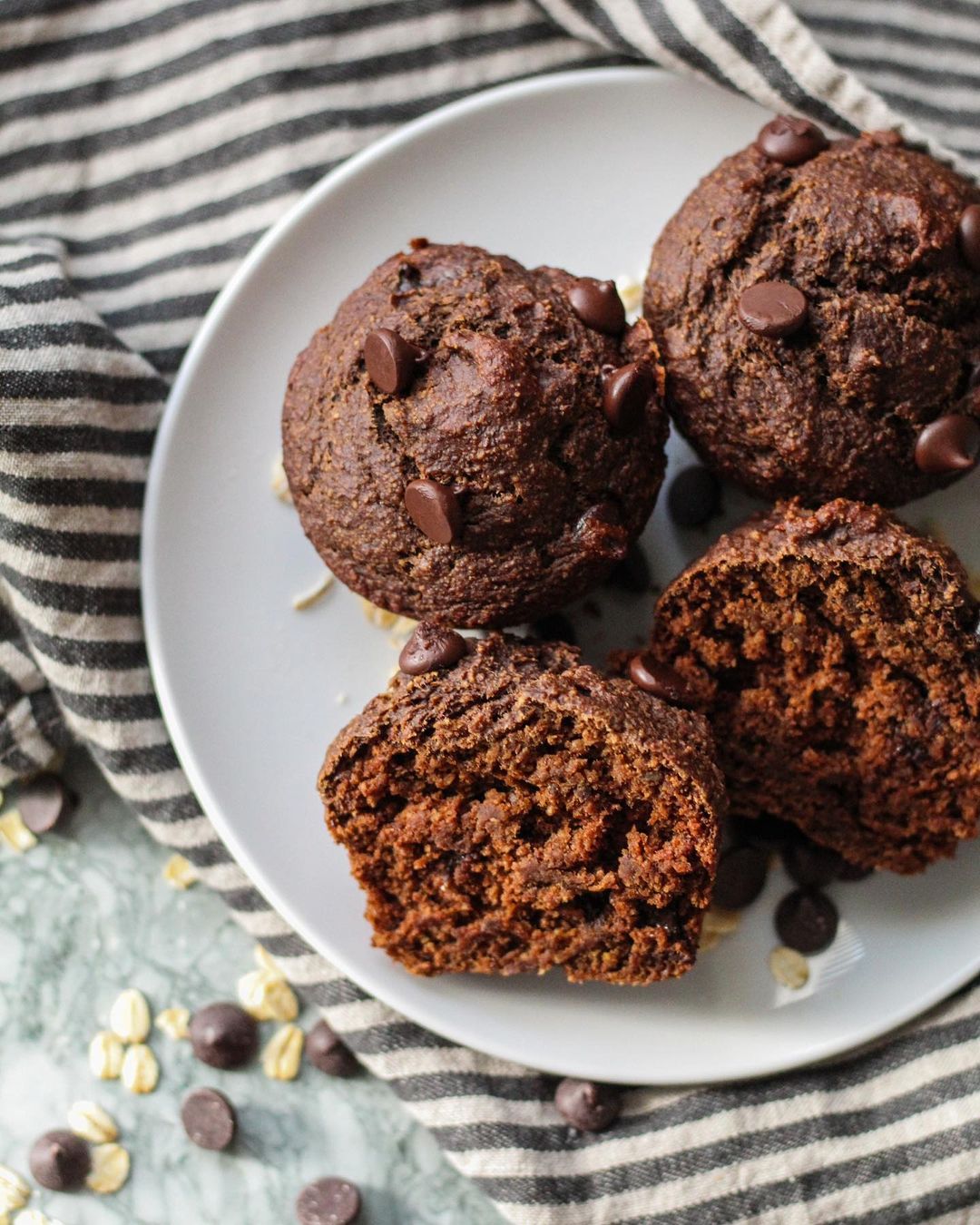 Double Chocolate Chip Banana Muffins