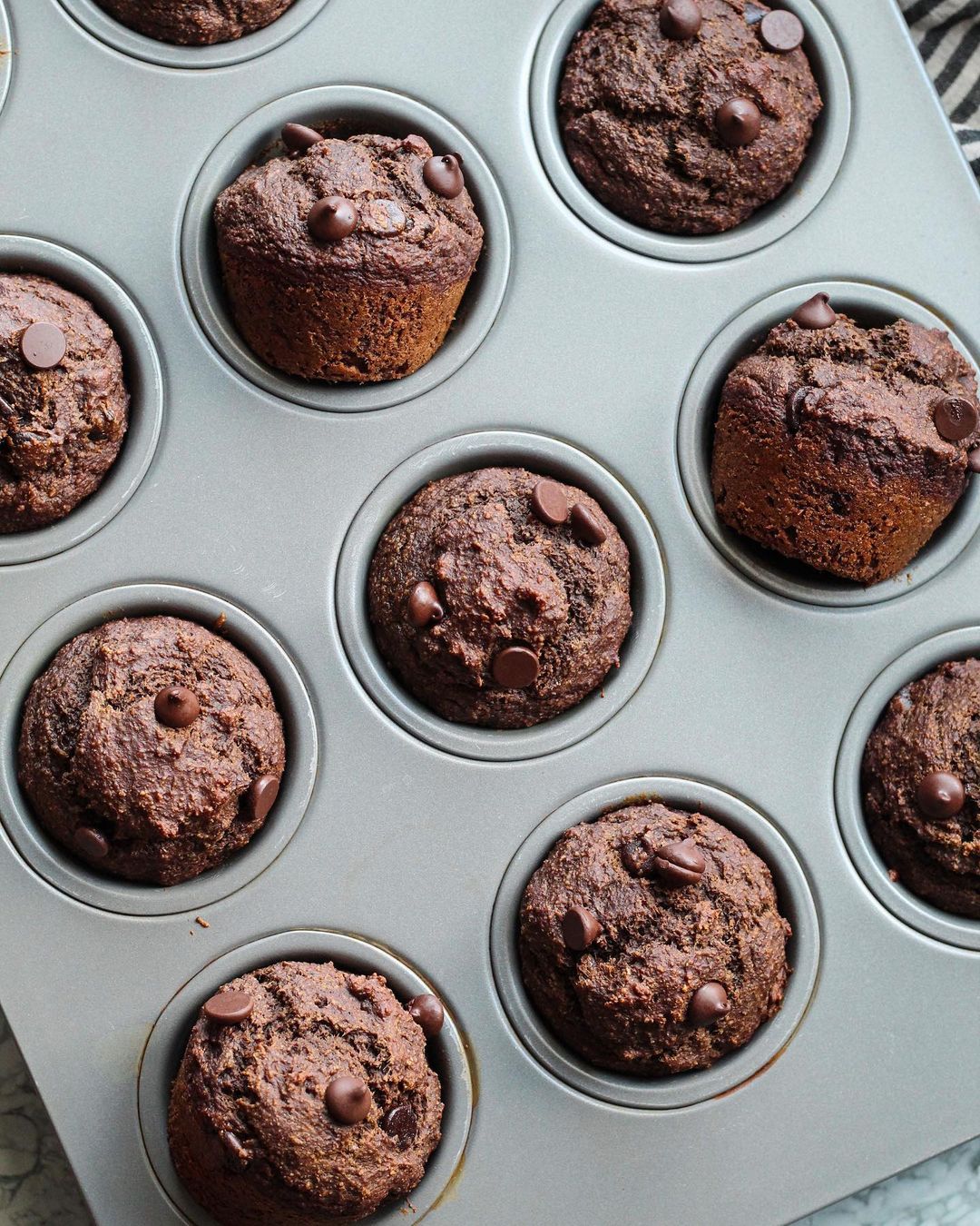 Double Chocolate Chip Banana Muffins