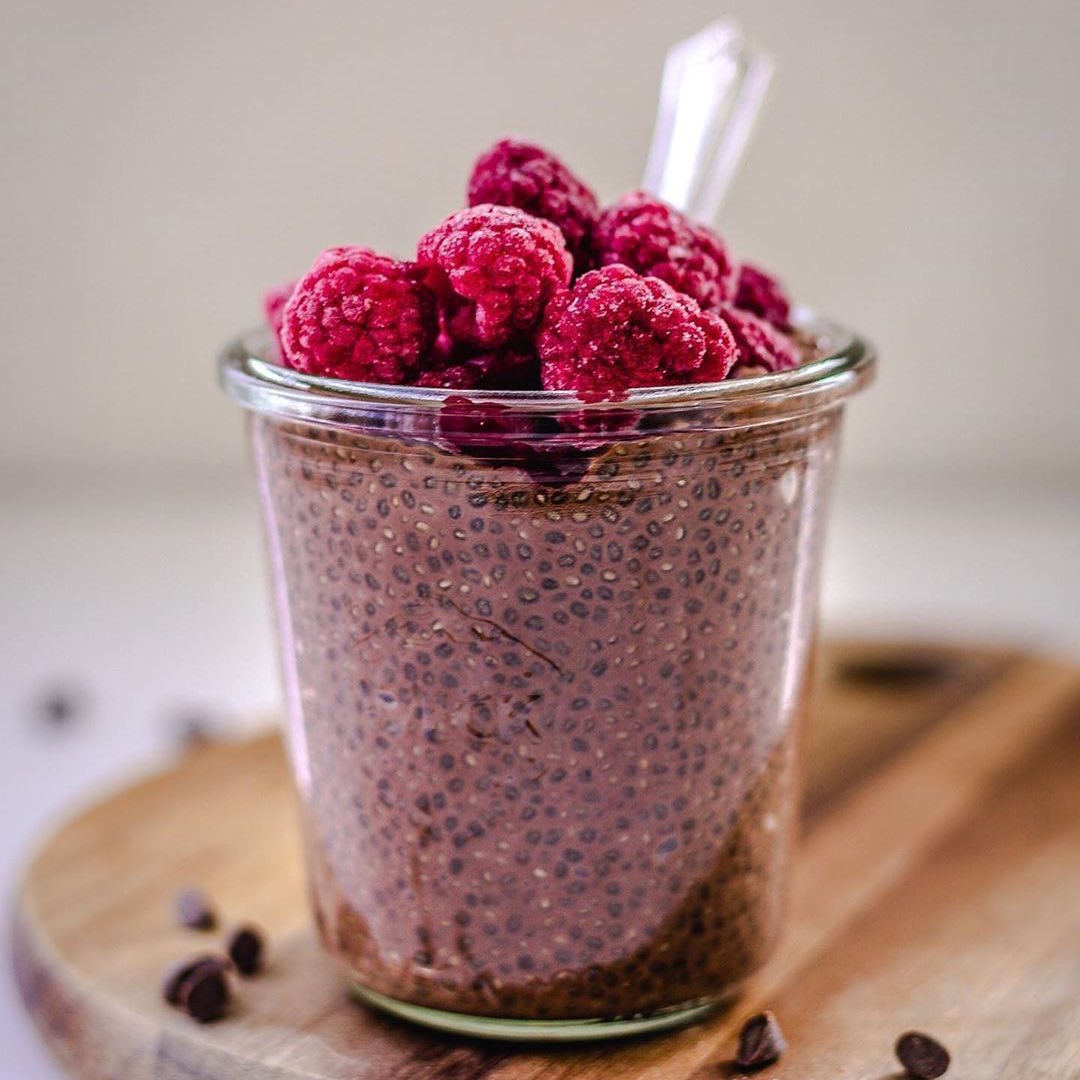 Simple Chocolate Chia Pudding Dessert