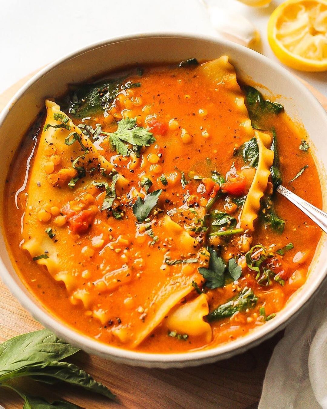 Easy One-Pot Creamy Lasagna Soup