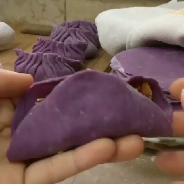 Purple Sweet Potato Dumplings