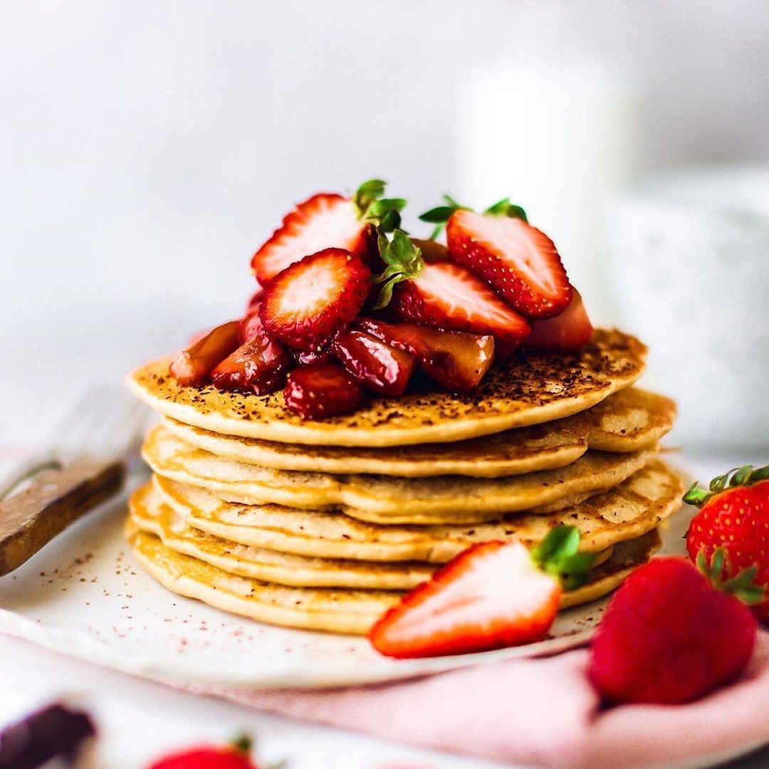 5-Ingredient Grain Free Strawberry Pancakes