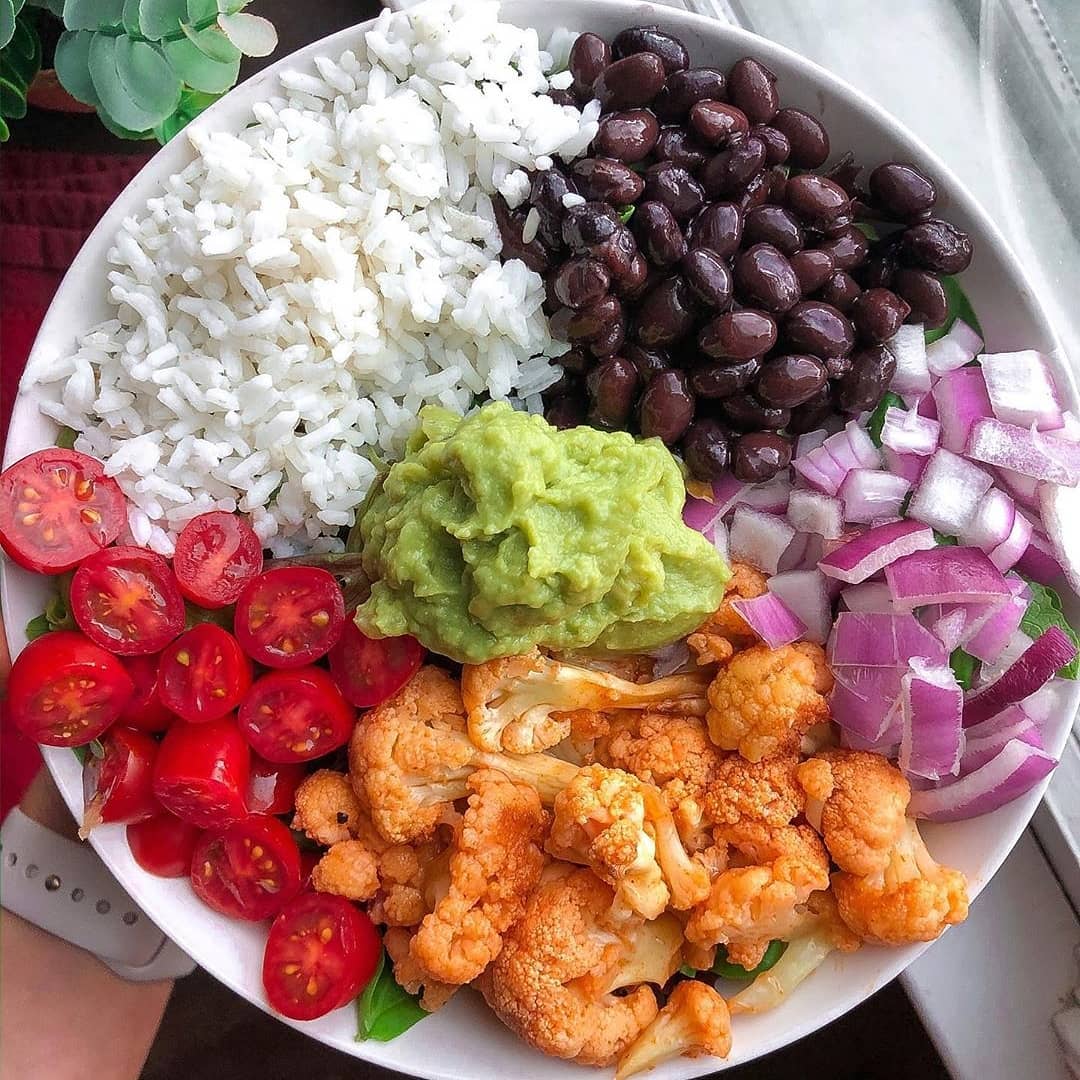 Roasted Buffalo Cauliflower Bowl