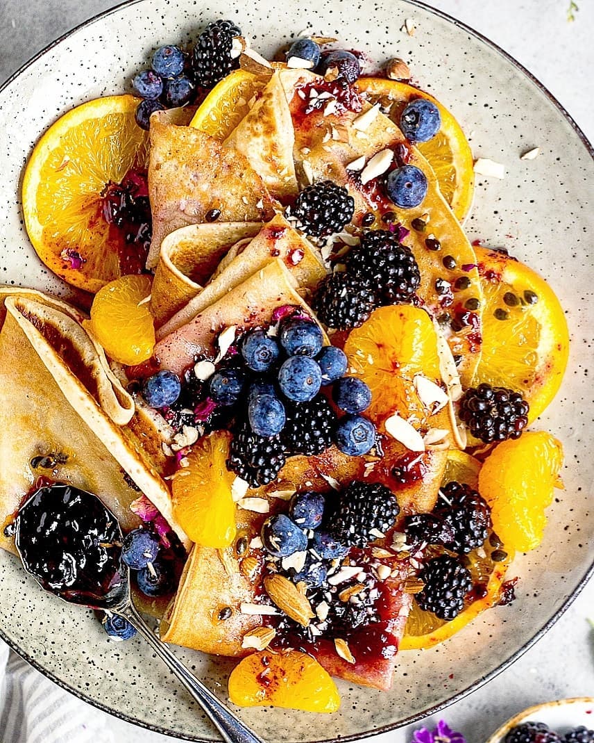 Easy Breakfast Crepes with Tangy Sauce
