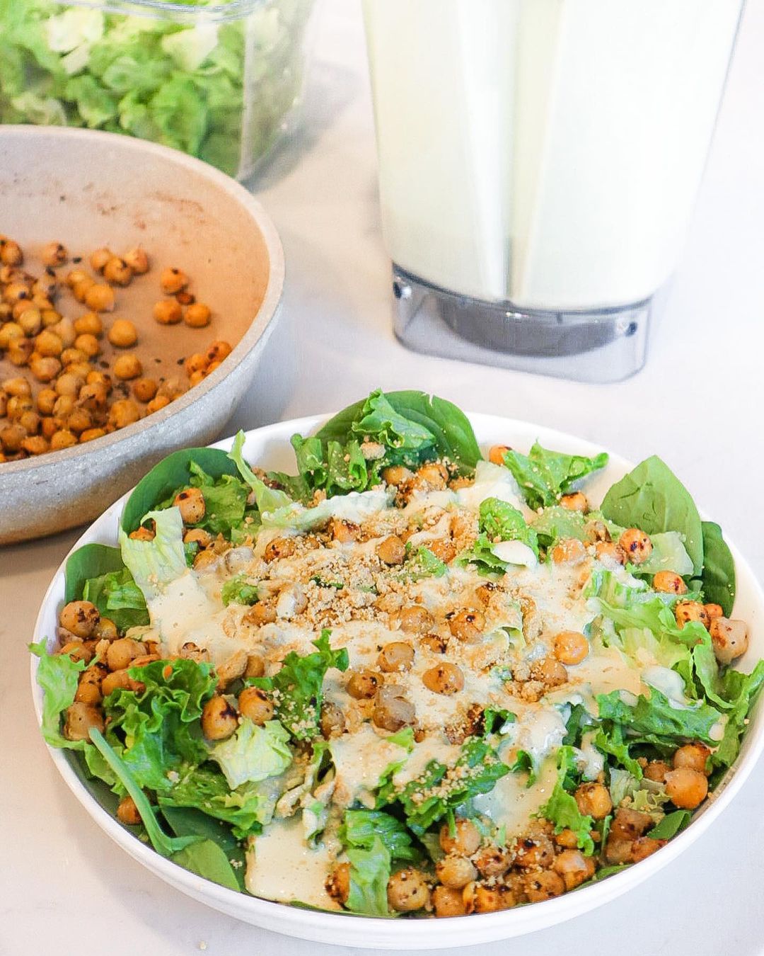 Creamy Vegan Caesar Salad